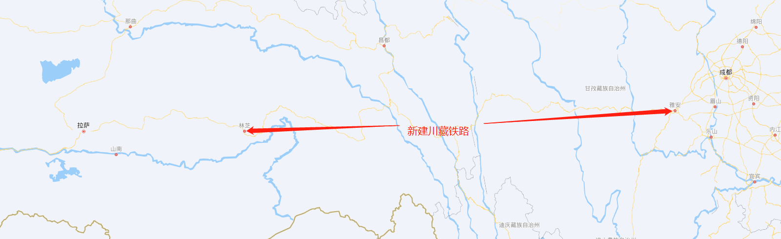 新建川藏鐵路雅安至林芝段中間段站前工程(圖2)